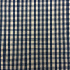 100% Organic Cotton Small Woven Gingham Check Navy