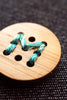 Arrow Mountain Cross Stitch Bamboo  Buttons 18mm