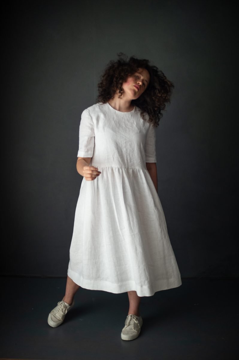 MERCHANT AND MILLS • European Laundered Linen 185 Fabric • Milk – The Draper's Daughter