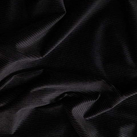 Mind the Maker Organic Cotton Kora Corduroy Fabric Black