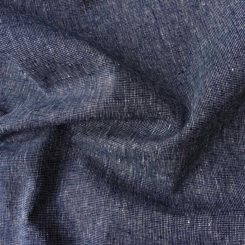 ROBERT KAUFMAN • Combed Cotton Poplin Fabric • Navy
