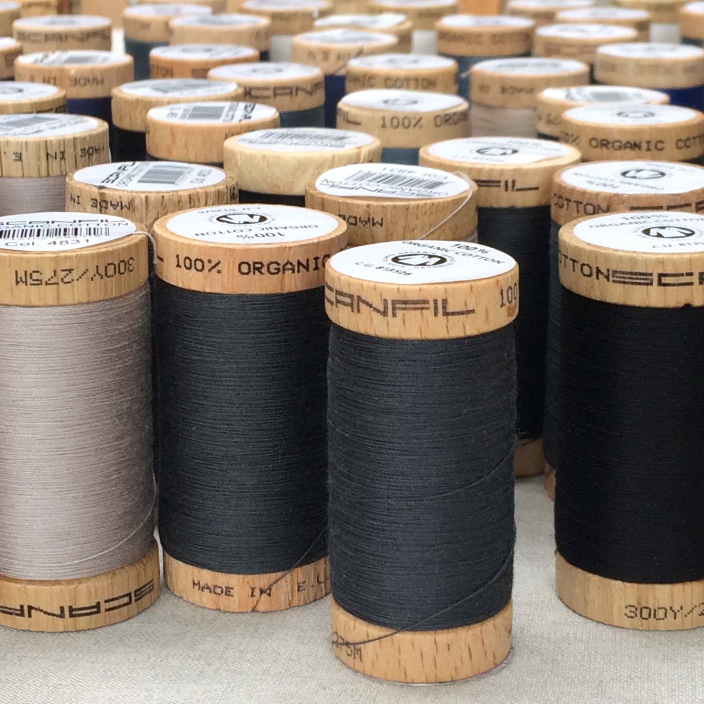 Scanfil Thread SCANFIL • Organic Cotton Thread • Grey (100 Metres) – The Draper's Daughter
