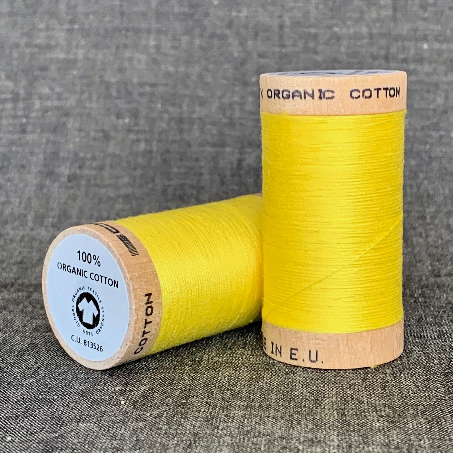 Scanfil Organic Cotton Sewing Thread Bright Yellow