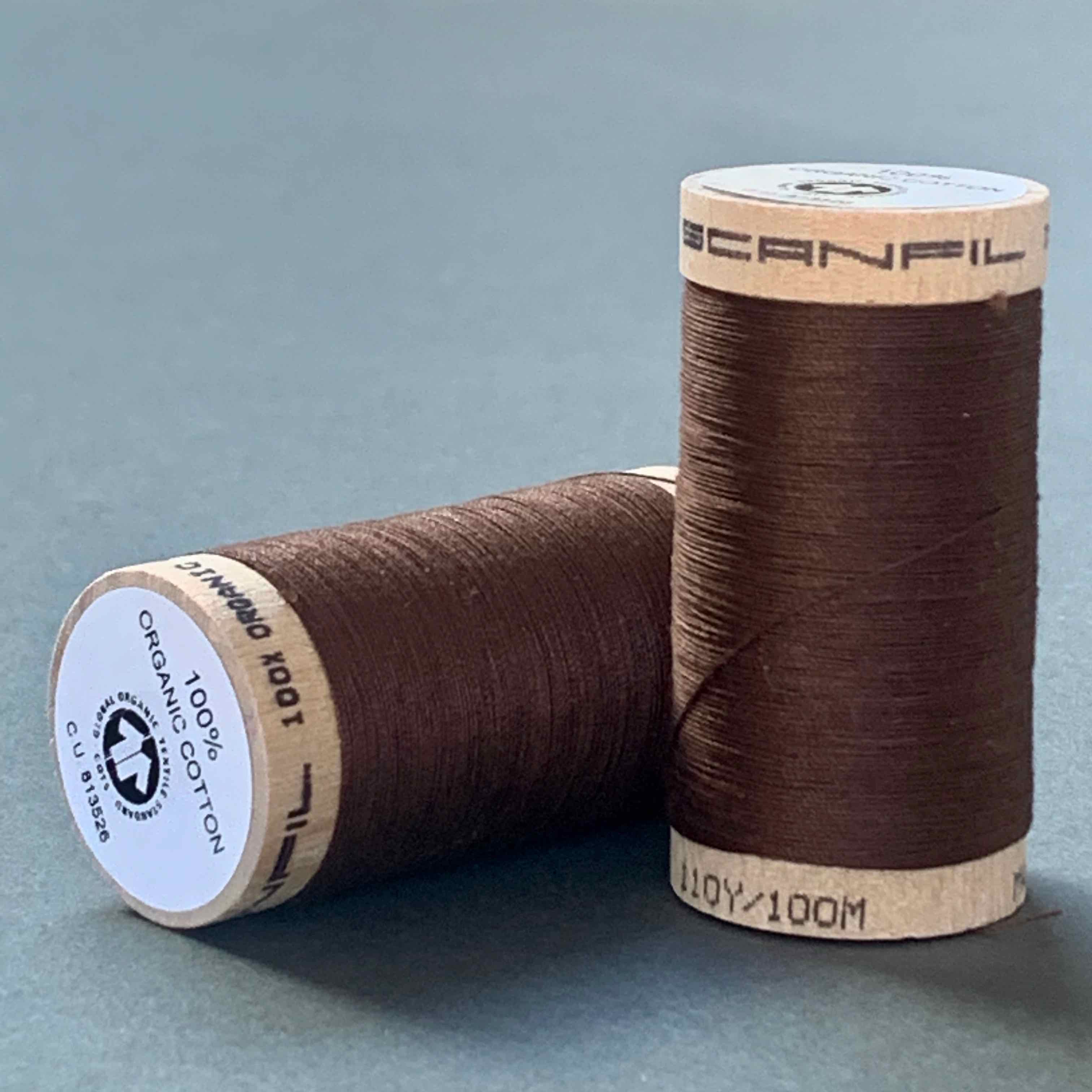Scanfil Thread SCANFIL • Organic Cotton Thread • Brown (100 Metres) – The Draper's ...