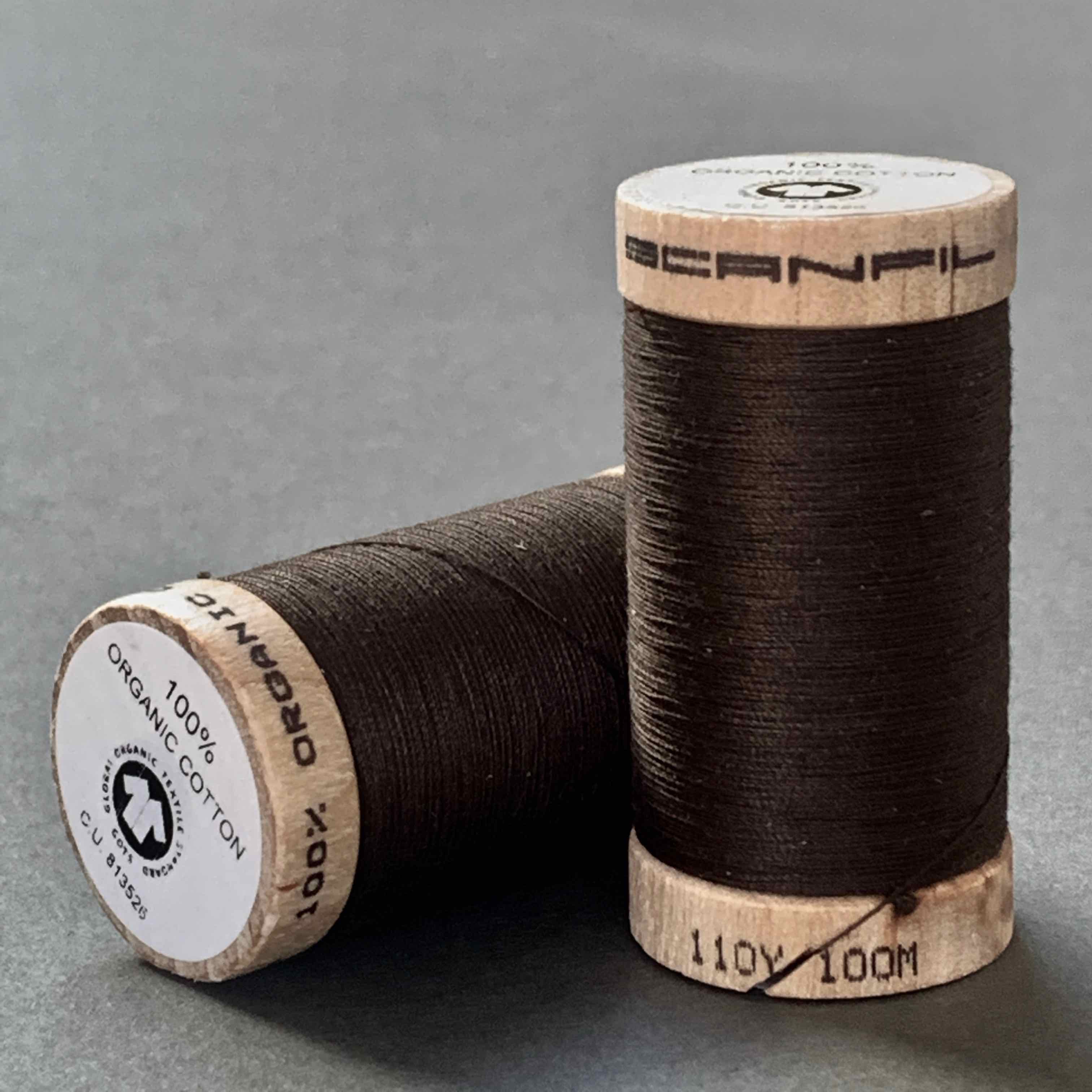 Scanfil Thread SCANFIL • Organic Cotton Thread • Dark Brown (100 Metres) – The Draper ...