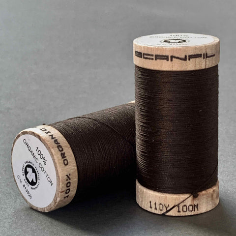 Scanfil Organic Cotton Sewing Thread Dark Brown