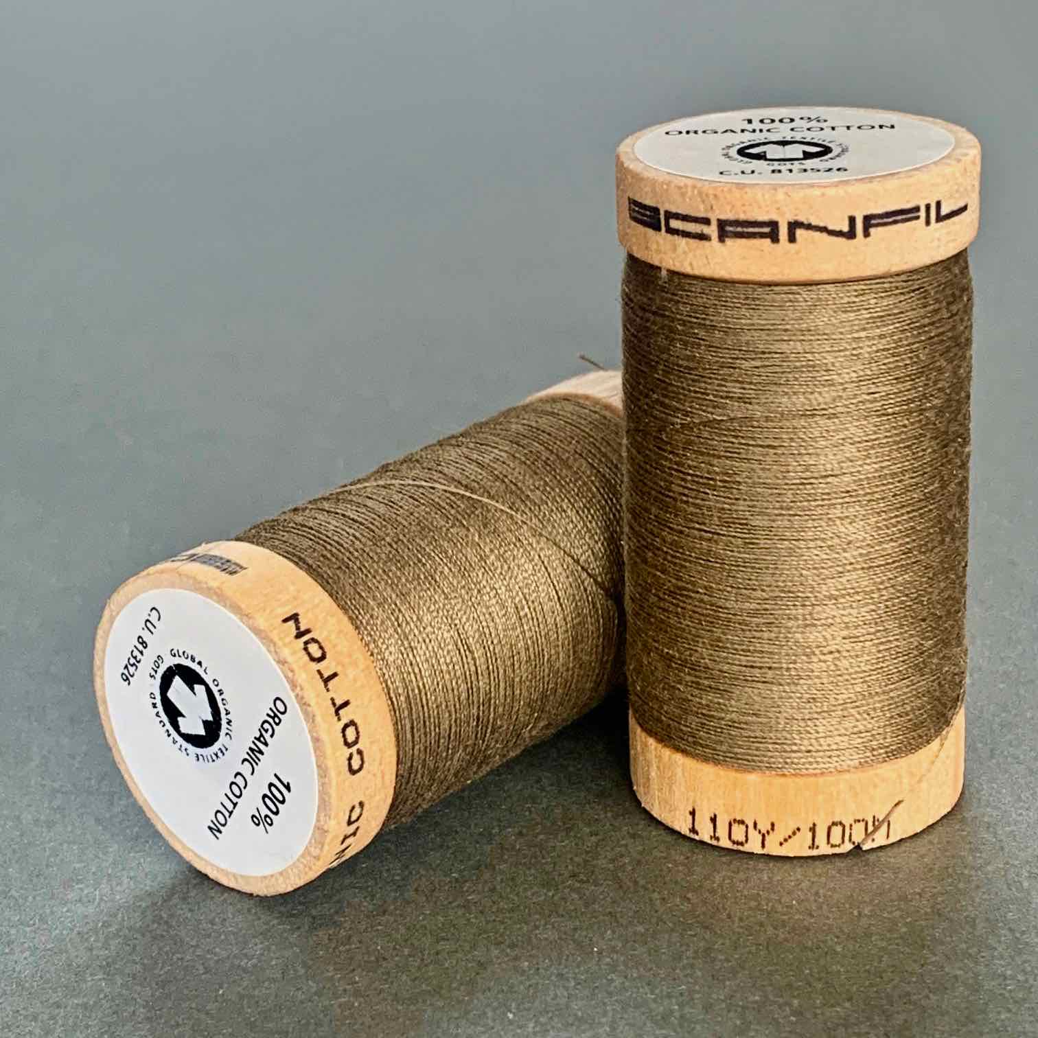Scanfil Thread SCANFIL • Organic Cotton Thread • Khaki (100 Metres) – The Draper's ...