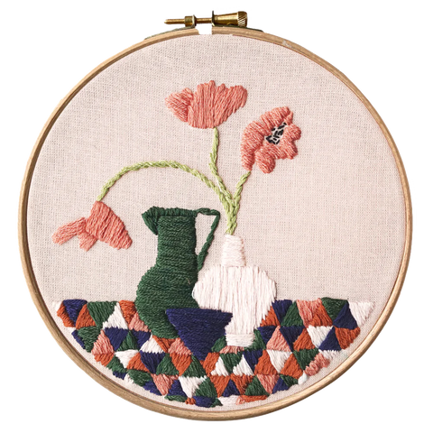 Stitch Happy Geometric Poppies Embroidery Stitch Kit