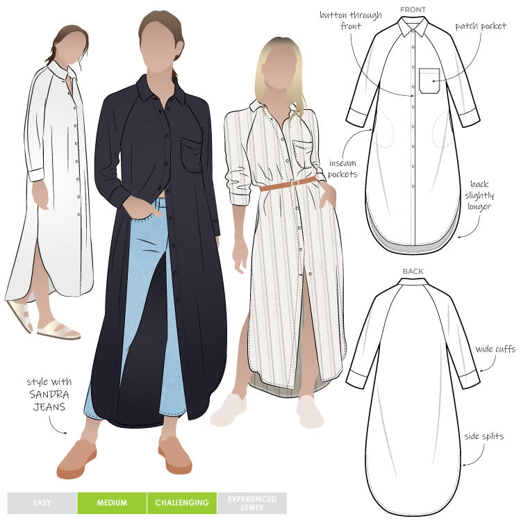 Hedy Designer Dress Sewing Pattern – Casual Patterns – Style Arc