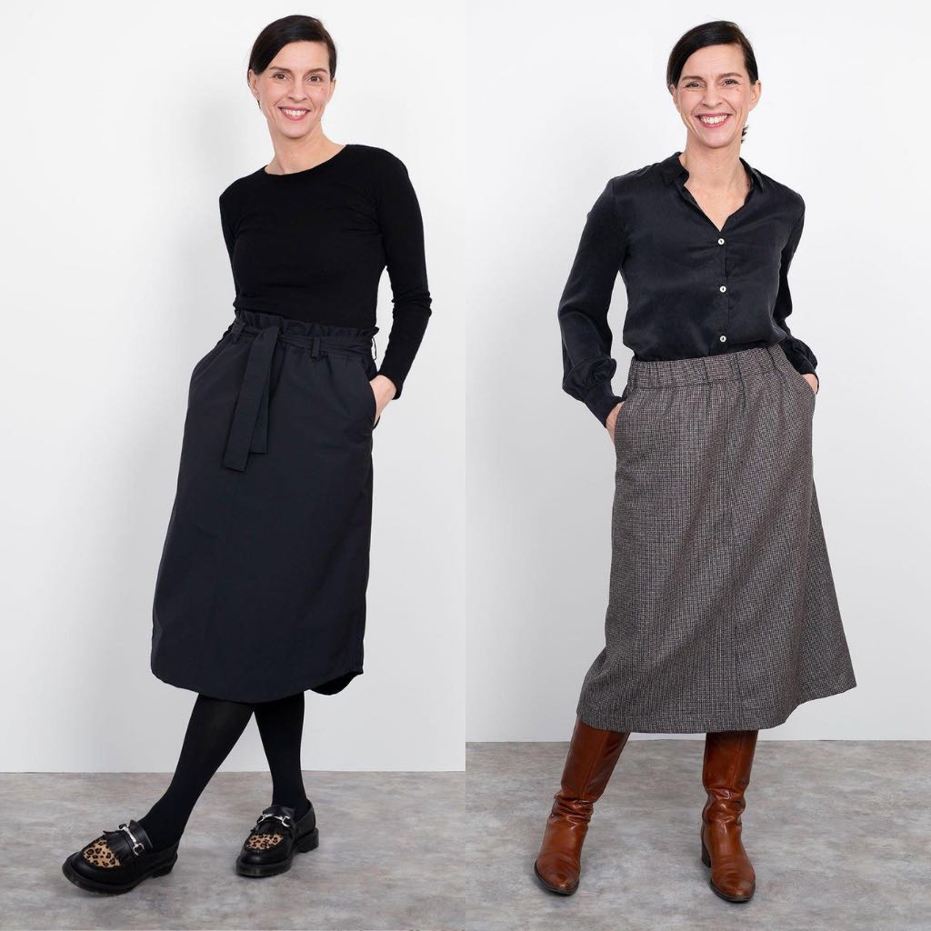 THE ASSEMBLY LINE • A-Line Midi Skirt Sewing Pattern (XS L)
