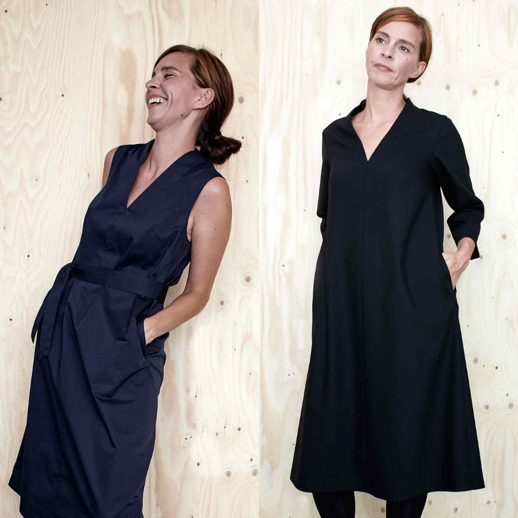 THE ASSEMBLY LINE V-Neck Dress Sewing Pattern (XS - 2XL) The Draper's Daughter THE ASSEMBLY LINE V-Neck Dress Sewing Pattern (XS - 2XL) The Draper's Daughter