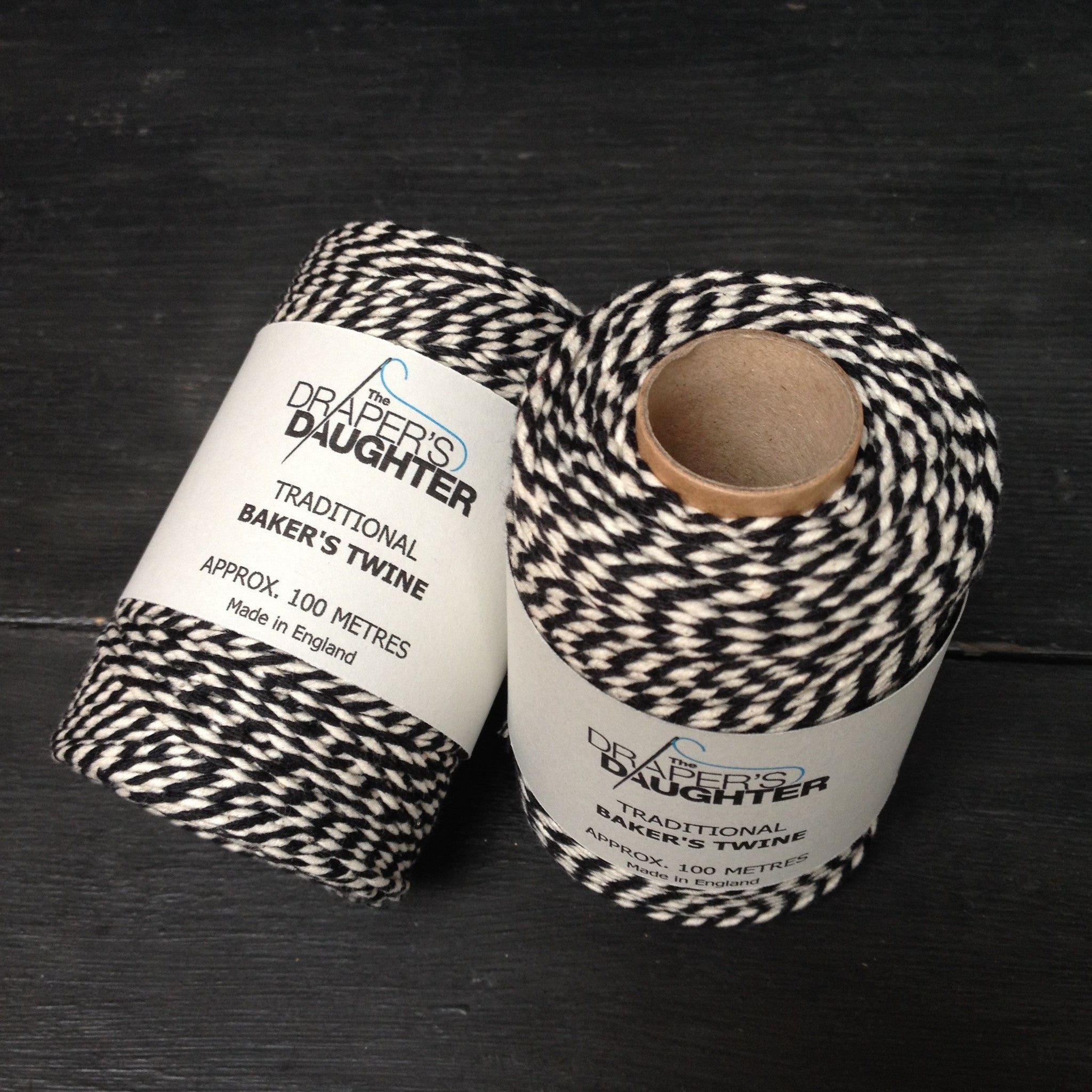 The Draper's Daughter Traditional Baker's Twine in Black