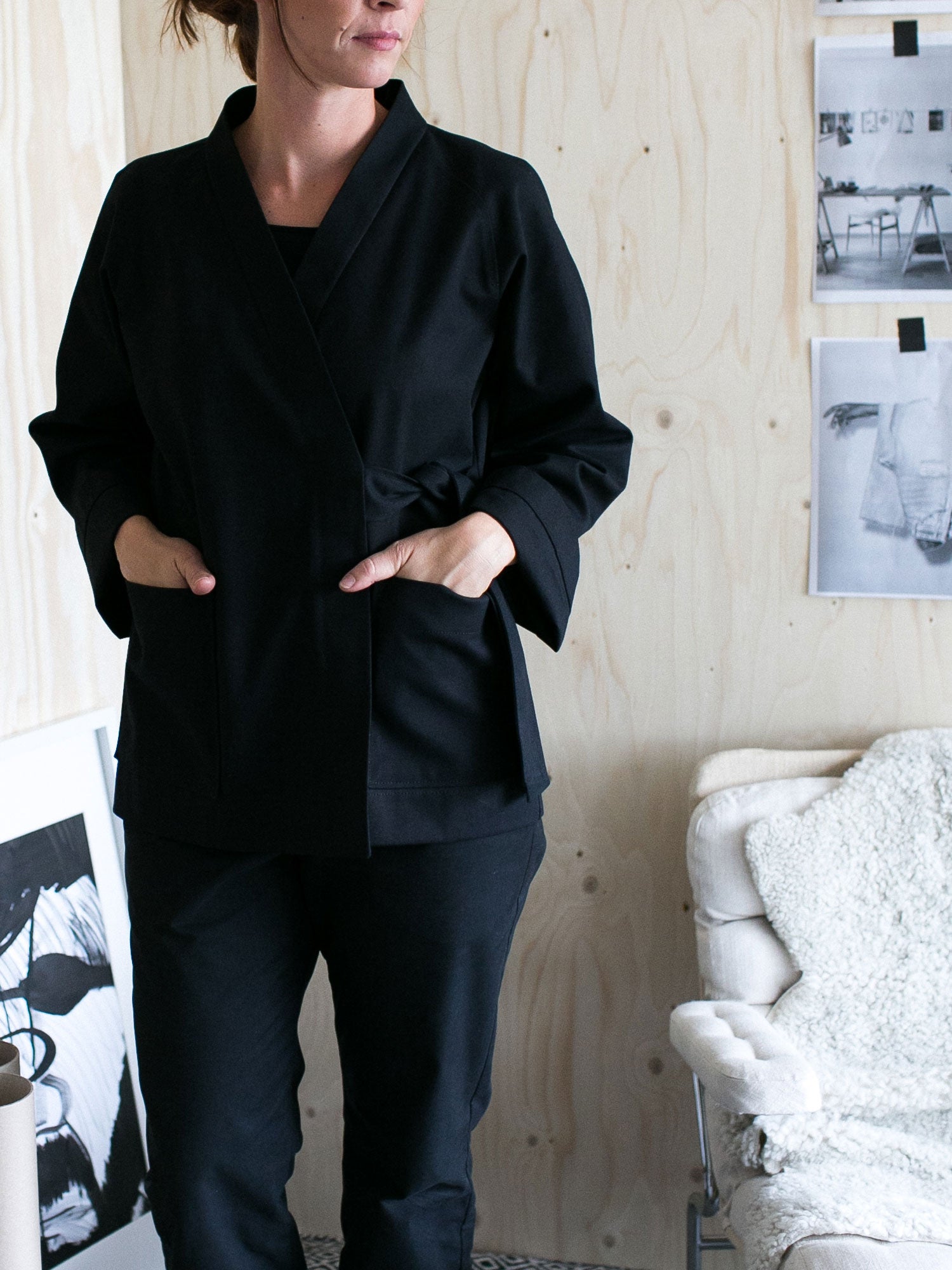 Assembly Line Jacket Pattern THE ASSEMBLY LINE • Wrap Jacket Sewing Pattern – The Draper's Daughter