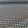 Woven Cotton Gingham Fabric Blue